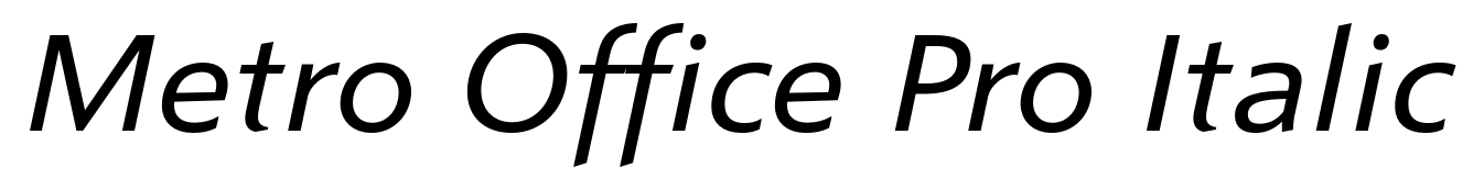 Metro Office Pro Italic
